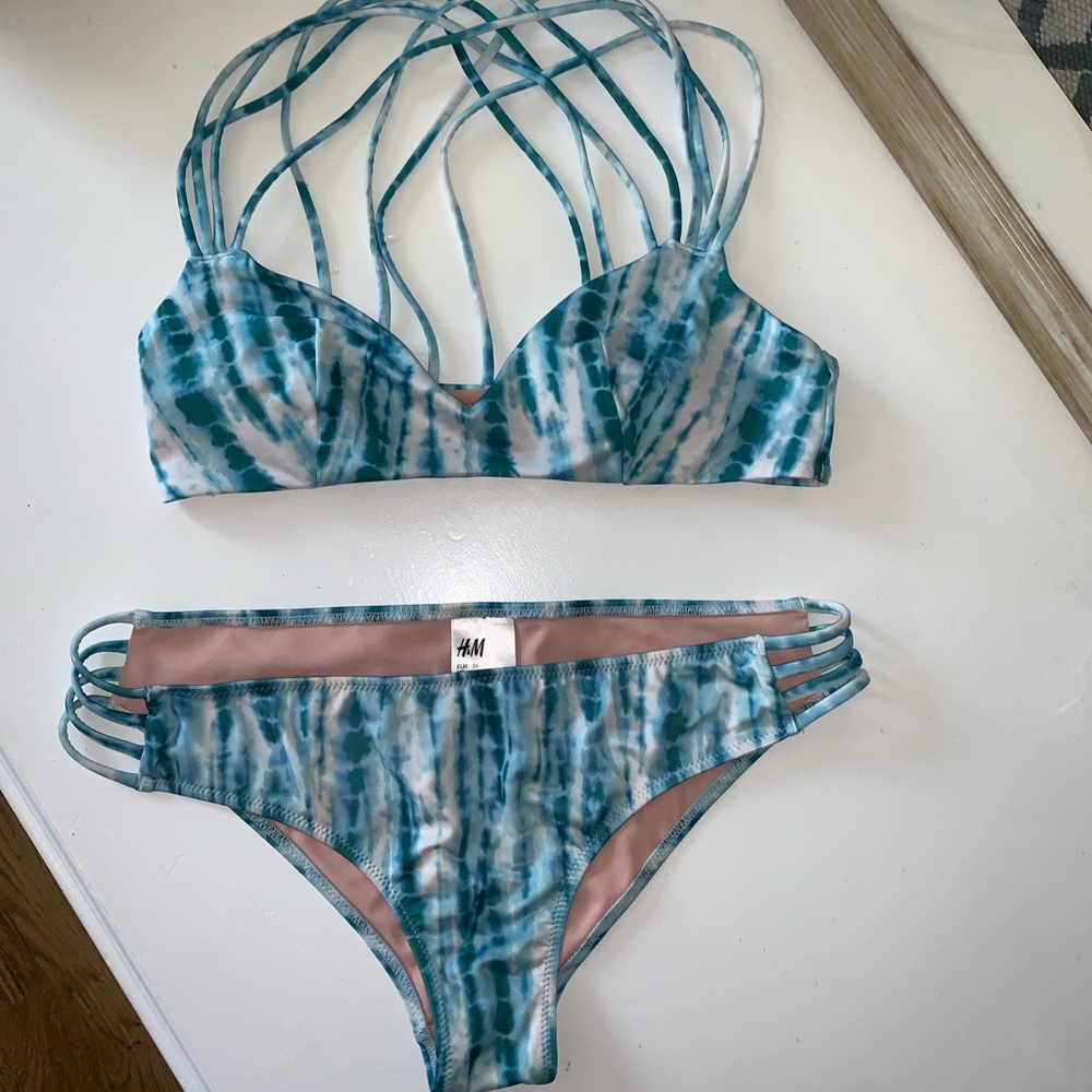 H&M blue and green bikini